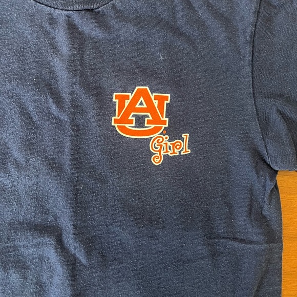 🧡 Navy Auburn Girls Love Aubie Tee | Delta Pro Weight Small - War Eagle AU - Picture 3 of 6